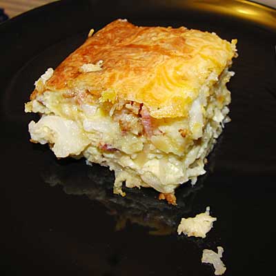 Cauliflower and Bacon Egg Bake